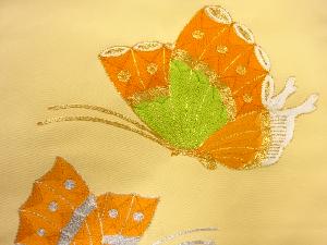 アンティーク　蝶模様刺繍名古屋帯